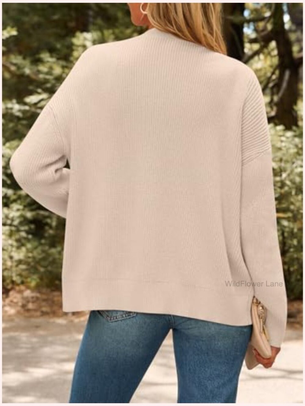 Vintage Style Oversized Lightweight Cardigan Sweater Open Front Cocoon Knitwear - Picture 4 of 6